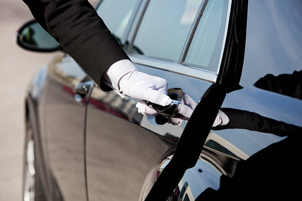 Orial Cab driver opening the door